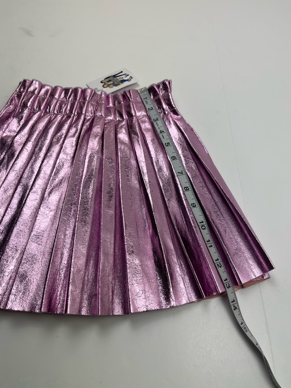 Lola and the Boys Purple Metallic Pleated Skirt Cotton Party Girls Size 6T NEW - Picture 7 of 9